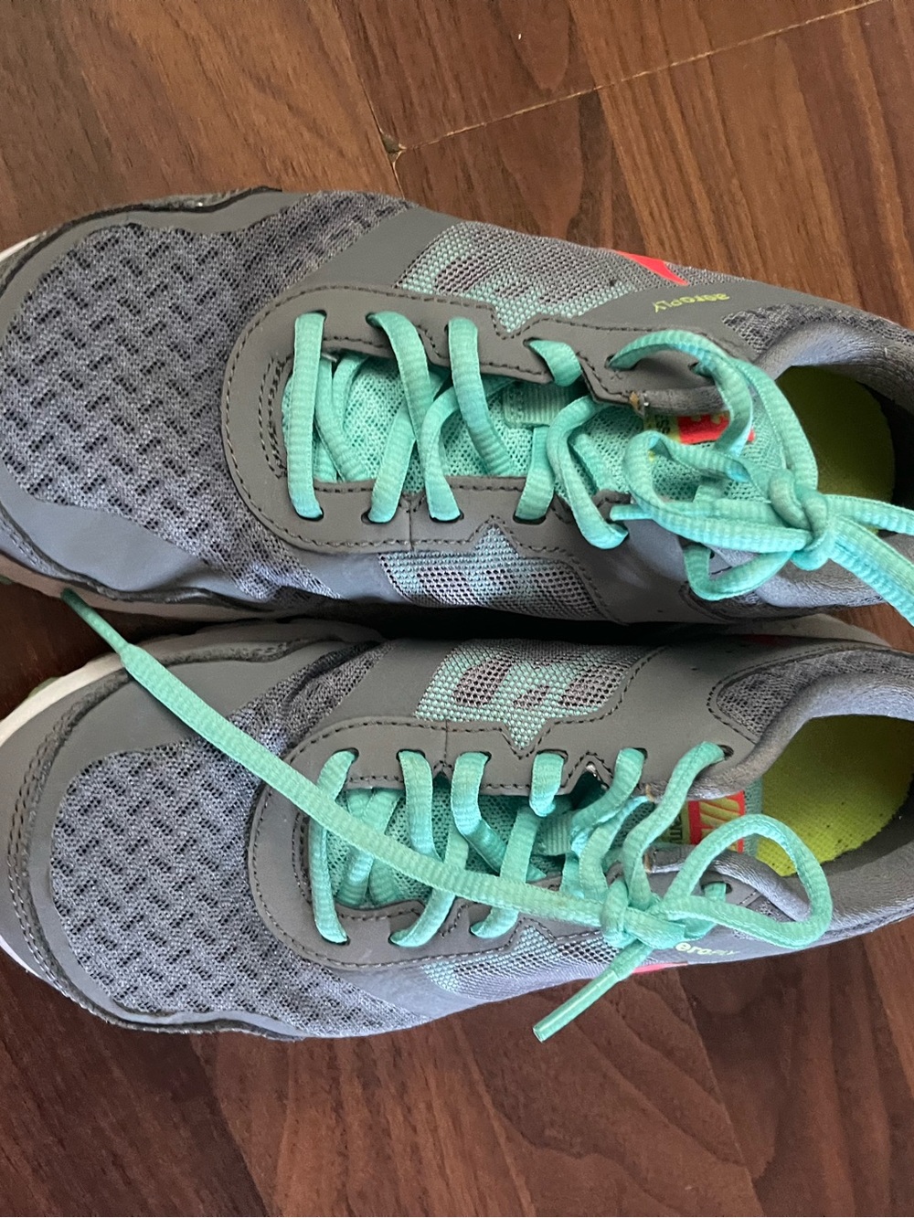 Nike Women's Gray Sneakers with Mint Accents